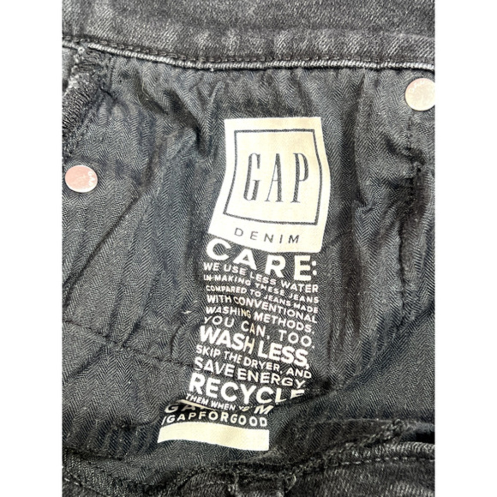 Gap Jeans Womens 10 P Faded Black Denim Classic Straight Mid Rise Stretch - Picture 5 of 14